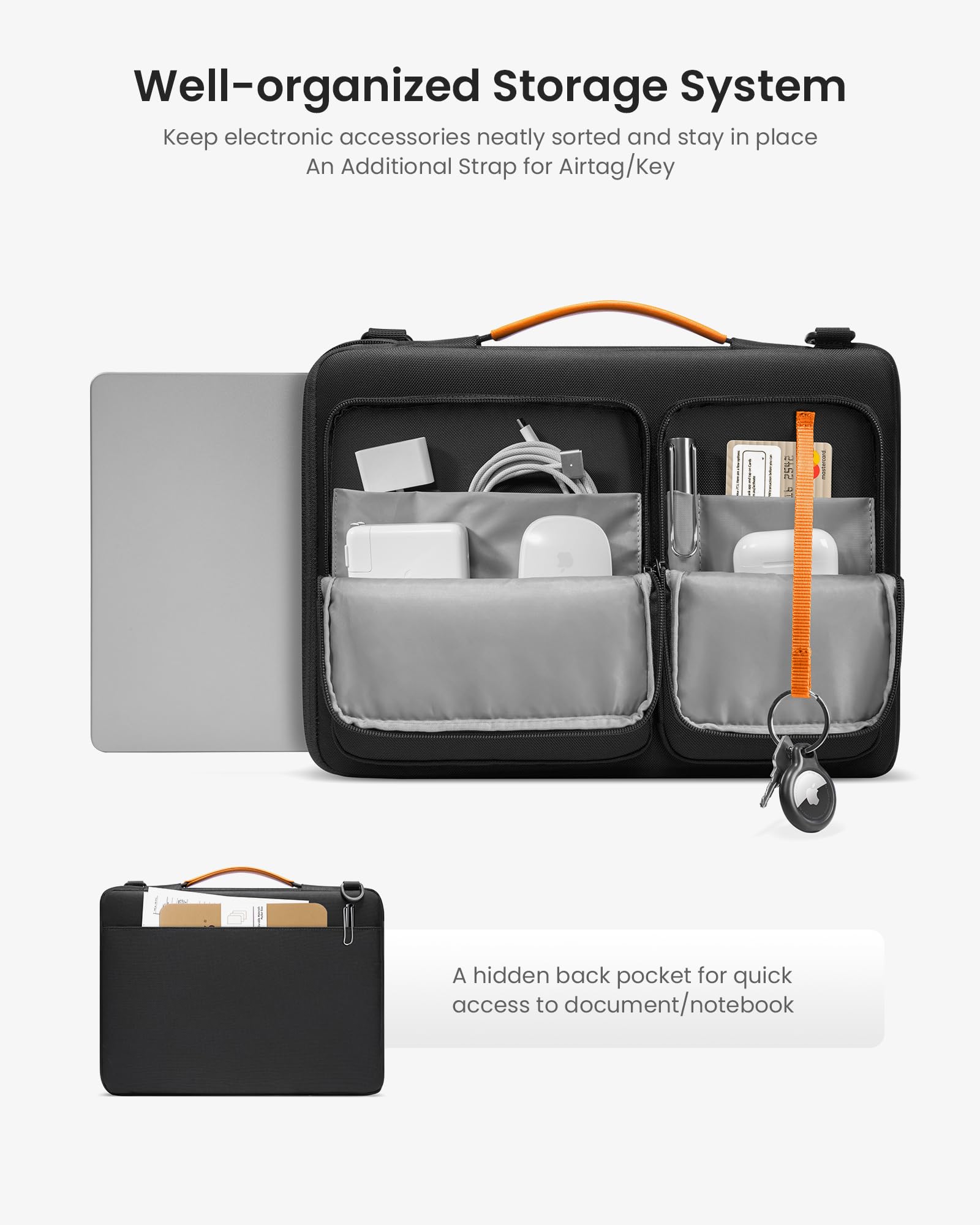 Laudtec 360 Protective Laptop Shoulder Bag for MacBook Air M4/A3240, M3/A3113, M2/A2681 Water-Resistant Accessory Case Wholesale OEM/ODM/Private Label