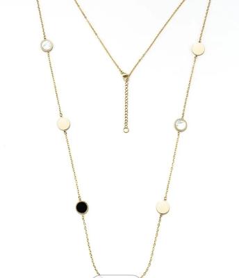 Round Simulated Shell Pearl Strand Layered Necklace For Dainty Multiple Strands Long Necklace