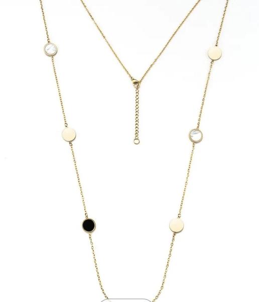 Round Simulated Shell Pearl Strand Layered Necklace For Dainty Multiple Strands Long Necklace