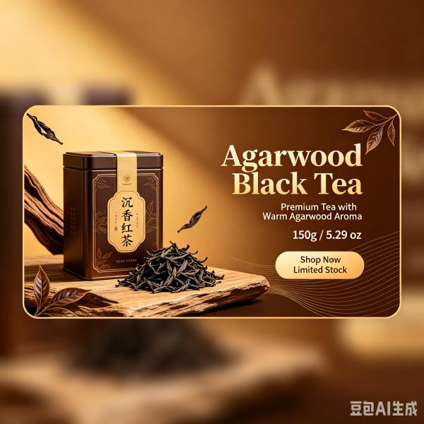 150g Premium Agarwood Black Tea, Organic Oud Infused Fermented Tea, Soothing Sleep Support Herbal Tea