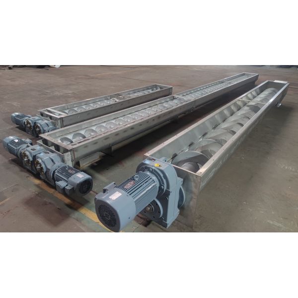 Inclined Screw Conveyor Twin Shaft 10 To 60RPM Material Handling Solution
