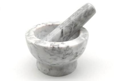 Natural Carve Marble Stone Mortar And Pestle Polished Kitchen Tool