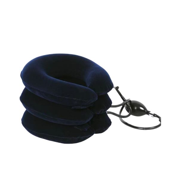 Portable Full Velvet Adjustable Neck Collar Pillow Brace for Neck Cervical Traction