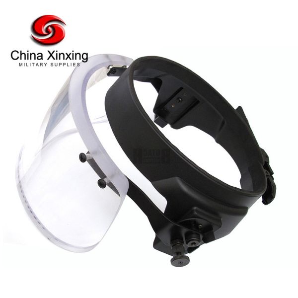 NIJ IIIA Army Police Bulletproof Equipment Glass Ballistic Visor Face Shield