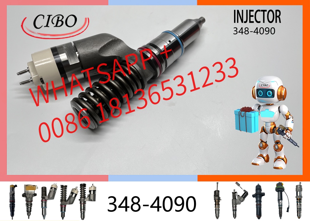 original 348-4090 Diesel Fuel Injector Assembly for C13 Engine Excavator E345C E349D Common Rail Fuel Injector 3484090 332-1419 20R-2437 Engineering Machinery Parts original new injector