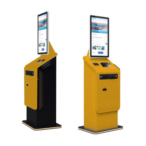27/32 Inch Self Service Payment Terminal Kiosk with Touch Screen and Automatic Cash Currency Exchange
