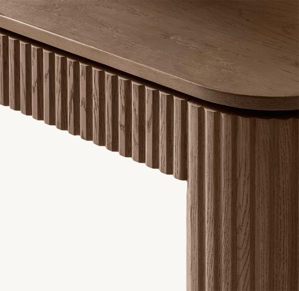 Modern Bedroom Walnut Console Table With Roller Shutter Door Cabinet