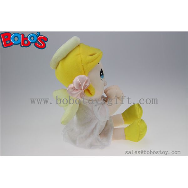 Stuffed Dolls Plush Stuffed Angel Girl Baby Doll Toy with Wing and Halo
