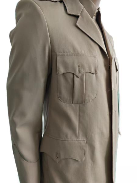 Premium Military Dress Uniform Set in Khaki Jacket  Long Sleeve Shirt  Straight Leg Trousers  45 Wool Blend Ceremonial Uniform
