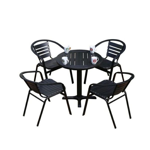 Modern Design Stacking Patio Garden Set with Stackable Outdoor Plastic Dining Chairs