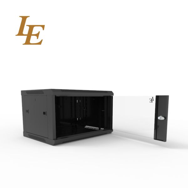 19 Inch 4U-18U Front Tempered Glass Door Wall Mount Custom Size Network Cabinet with 1.2MM Thickness