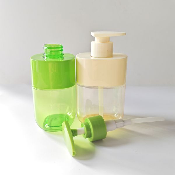 300ml Capacity Custom Color Transparent PET Lotion Bottle for Luxury Skincare Packaging