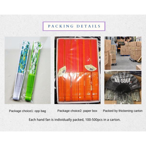 Personalized Plastic Fan 23 Cm Hand Fans Custom Printed Folding Plastic Fan