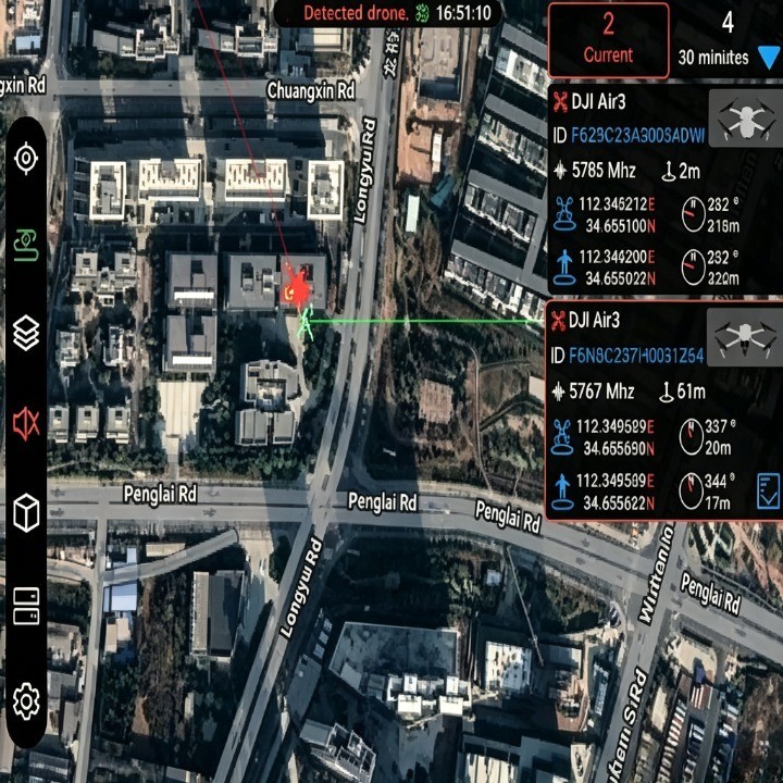 100MHz-6.2GHz UAV Detection - 10km Range Rapid Deploy - Counter Drone System