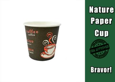 Disposable 4 Oz Paper Espresso Cups , Hot Beverage Cups With Lids Beautiful Design