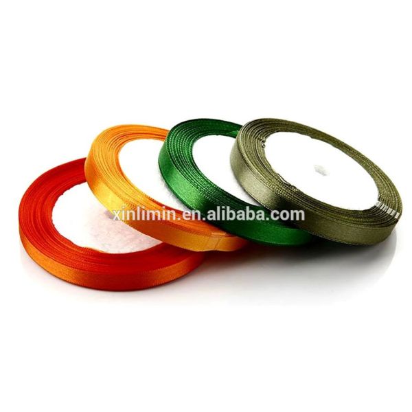 Eco Friendly Recycle Polyester Material Ribbon Satin Ribbon for Home Textile 3mm-100mm
