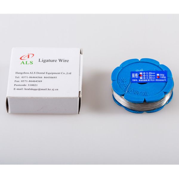 20g 100g de ligadura ortopédica dental de alambre en la bobina 0.20mm 0.25mm 0.30mm
