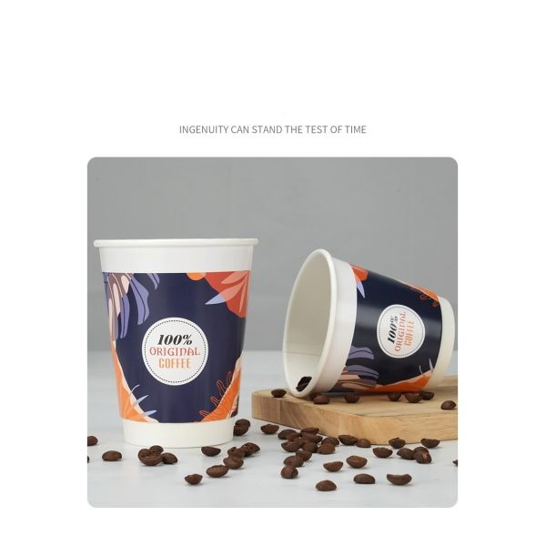 30-Day Return Policy Eco-Friendly Customized Coffee Paper Cups for Hot Water Drinking
