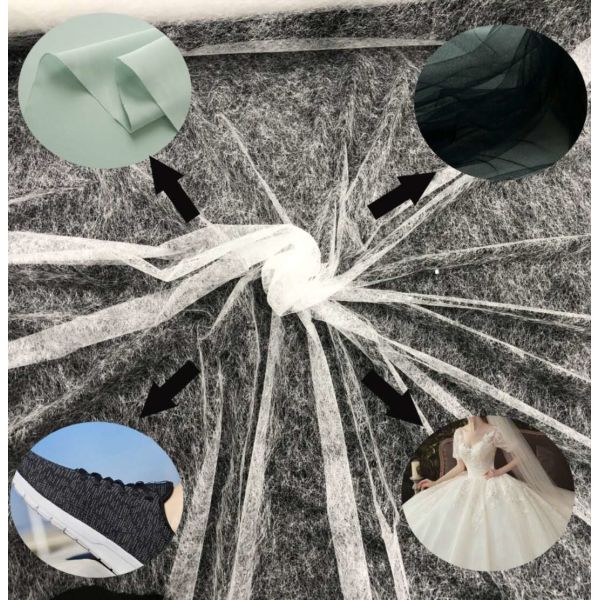 TPU горячие плавят слипчивые ленту ткани 15GSM 2, который листов супер тонкие встали на сторону