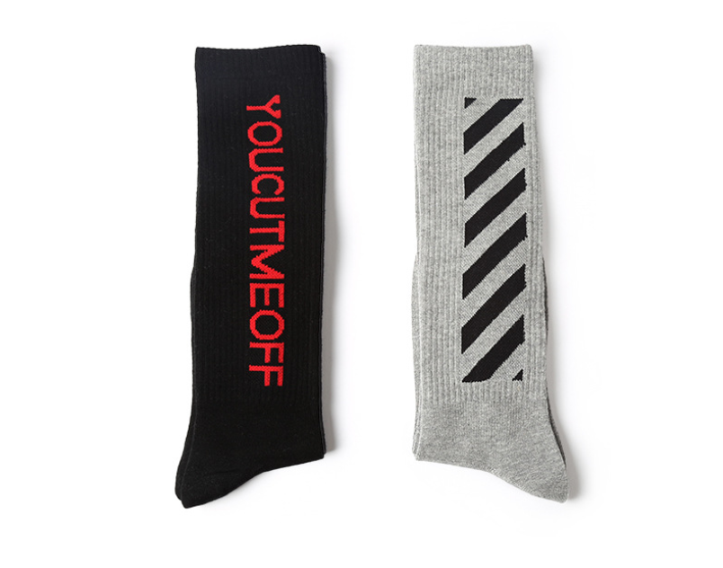 Anti Bacterial Trendy Mens Socks Sweat Absorbent For Outdoor Basketball Sport