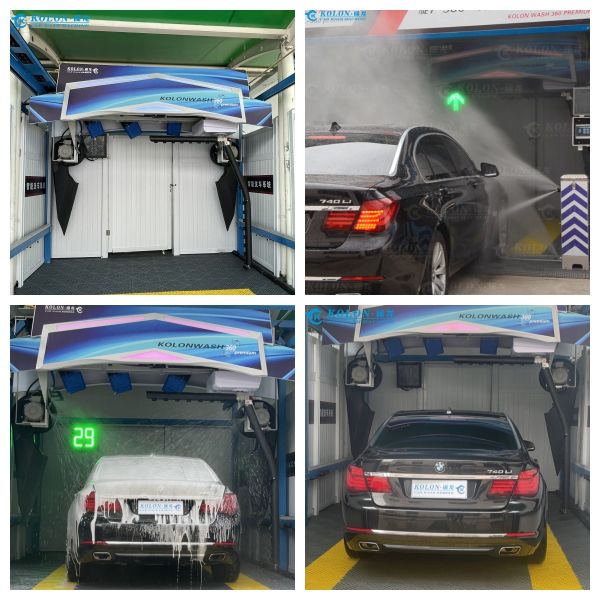 Автоматическая бесконтактная бесконтактная бесконтактная машина для стирки автомобилей KL360 Premium 22kw Водяной насос, 33kw Сушилка воздуха