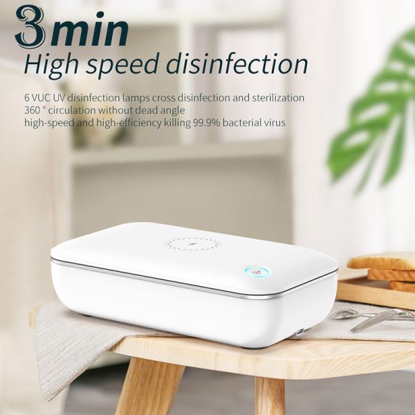 6pcs Lamps UVC Mobile Phone Disinfection Box 10W Sterilization Box For Phone