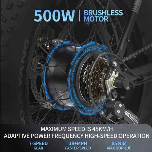 50-60Kms Adults Electric City Bikes 500w 48v14ah With Disc Brake