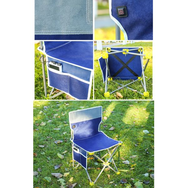 Outdoor Heated Fishing Chair Camping Heated Chair Folding Chair