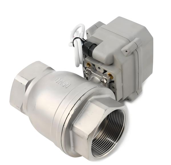 Etrany  2 Inch DN50 DC12v DC24v Motorized Ball Valve with Manual Override High Temperature Water