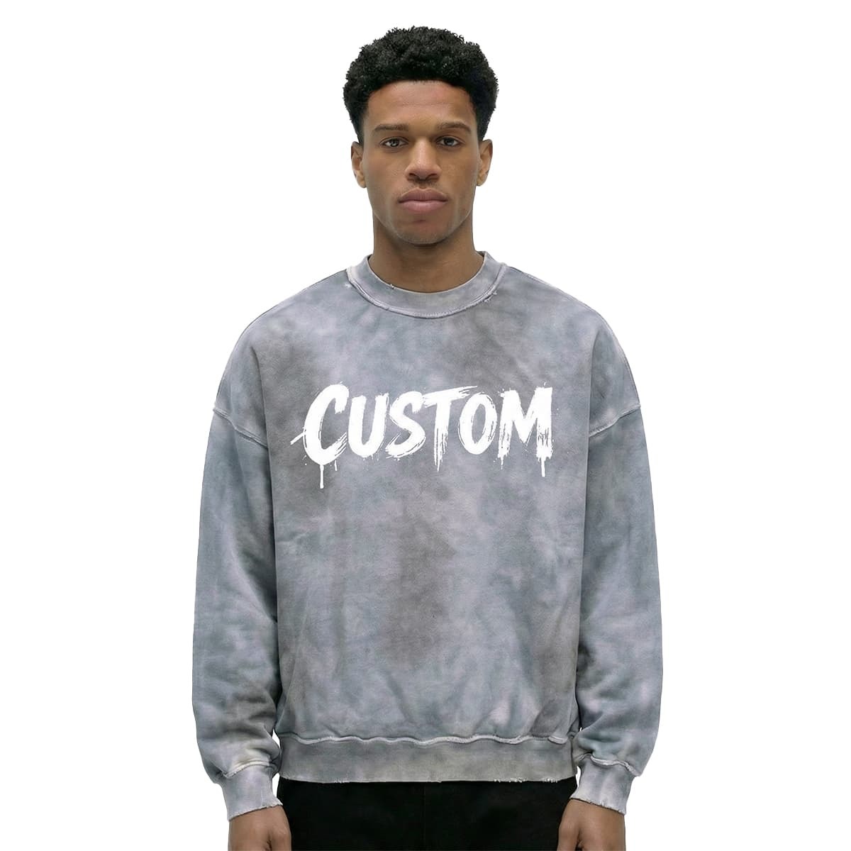 Custom Heavyweight 100%Cotton Acid Wash Overisize Sweatshirt for Streetwear Brands