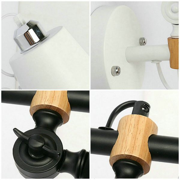Modern Wall Lights White Black Art Deco Metal Sconce for Home Lighting Indoor