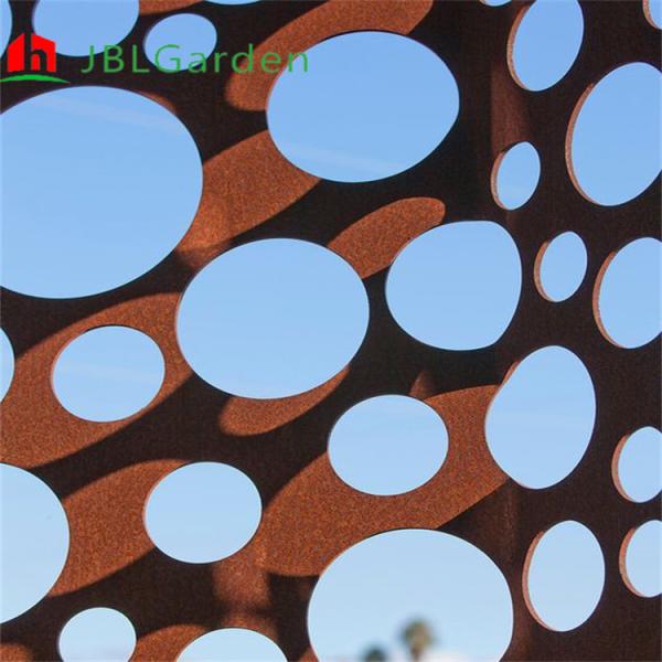 Telas de jardim de aço corten de 2 mm painéis decorativos irregulares cortados a laser 38 x 15 cm