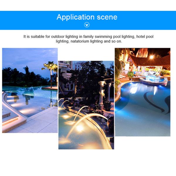 Stainless Steel IP68 Underwater PAR56 RGB 12V DC LED Swimming Pool Light