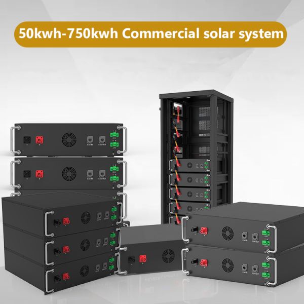 50kWh 75kWh High Voltage Hybrid Solar Energy System 100kWh 300Kwh 750kWh On Off Grid PV cabinet battery