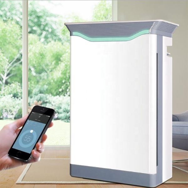 Homefish Purificador Cadr 410M3/H Pm2.5 UV C Light Smart Air Purifier Lavadora Ionizador Lavadora Wifi Purificador de aire comercial