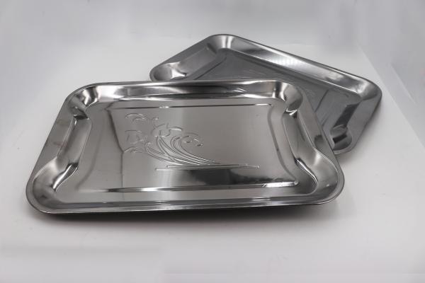 2019 hot square sliver tray &50*35cm  stainless steel tray & 48cm round tray hot sales in Africa market