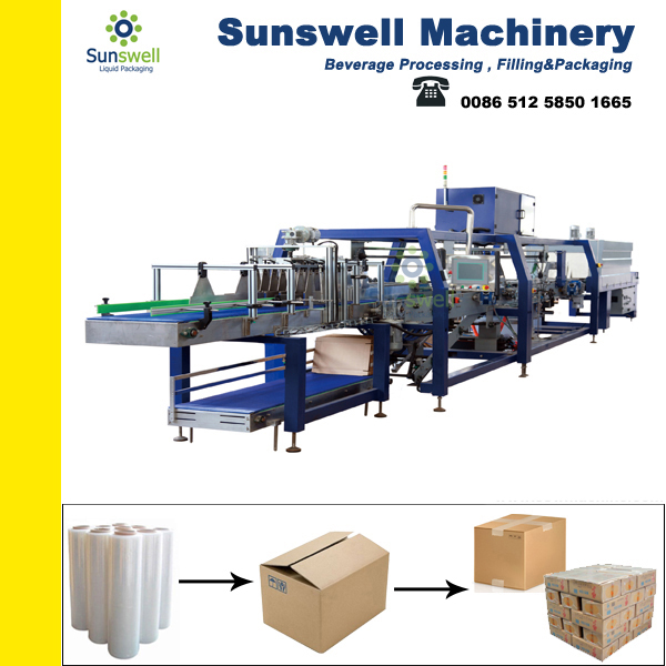 Wrapping Shrink Packaging Equipment For Cartom Box Glass Bottle PET Bottle