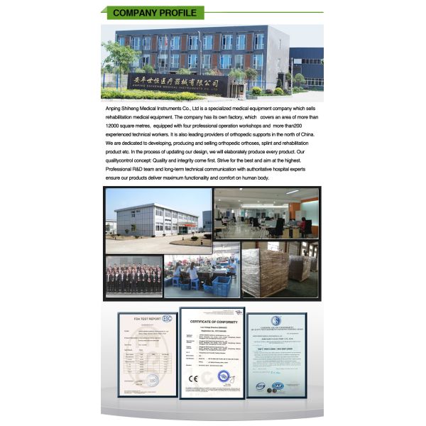 High quality good design black adjustable knee orthopedic brace