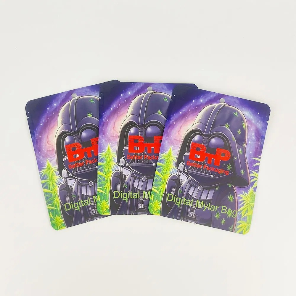 Custom Matte Lamination 3.5g Mylar Bag Resealable Ziplock High Barrier Plastic Packaging