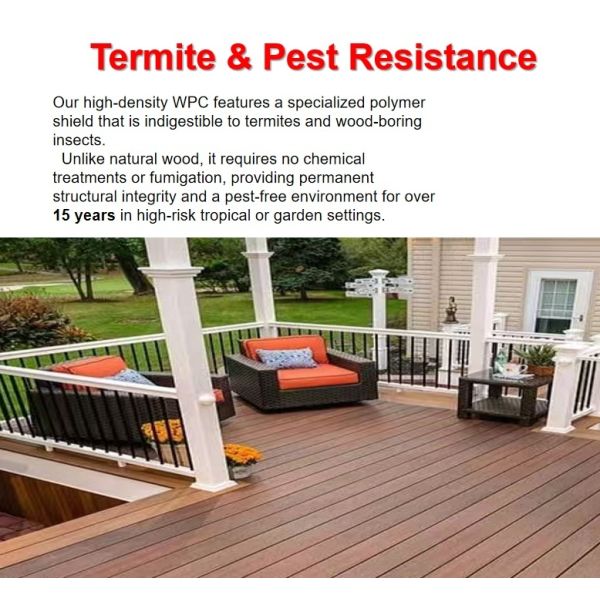 148*23mm Composite WPC Decking Boards Non Toxic Natural Texture