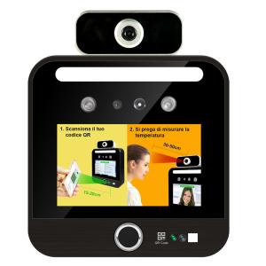 QR Code 5'' IPS Face Scan Temperature Machine Access Control System