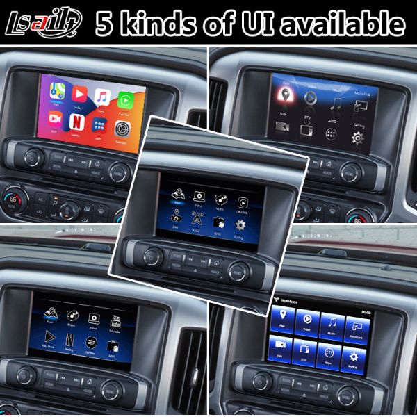 Lsailt Android Multimedia Video Interface for 2014-2019 GMC Sierra 1500 2500 3500 Intellilink System with Carplay