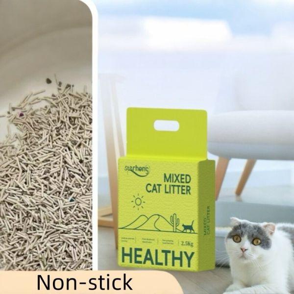 100% Natural Sand Cat Litter Strong Clumping Mixed Cat Litter Odor Control Dust Free