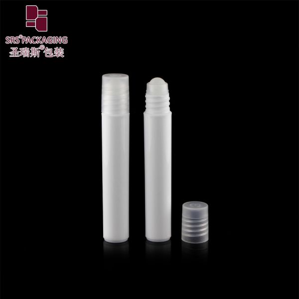 8ml White PP PCR Plastic Roll On Bottle For Eye Care with Screw on Closure
