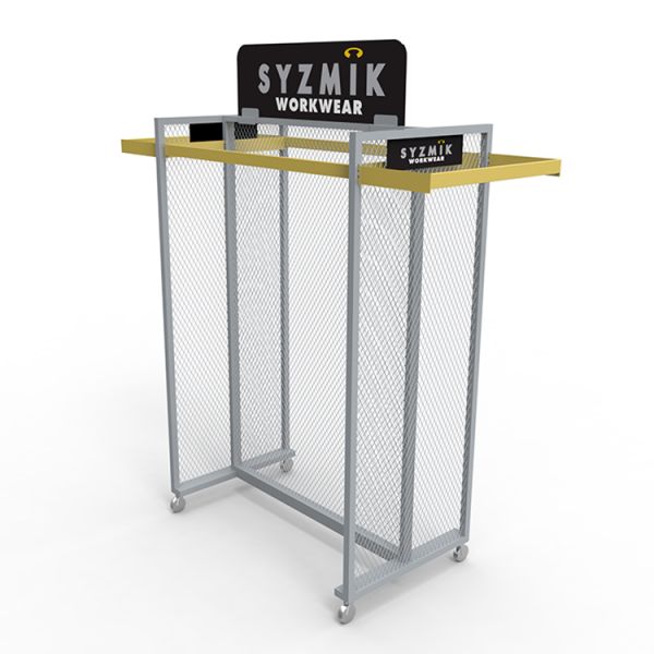 Efecto al por menor de madera de estante de exhibición de la tienda de la ropa de la góndola