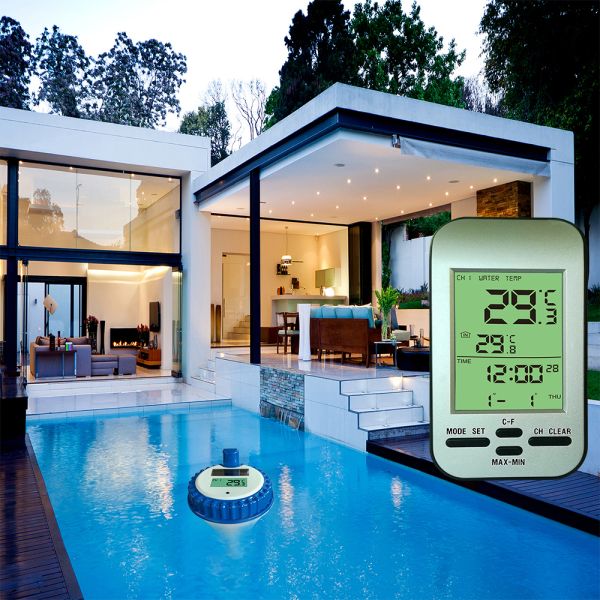 Solar Powered Floating Swimming Pool Thermometer For Spa Hot Tub Pond Aquarium Fish Pond