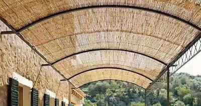 ECO Friendly Decoration Panels Privacy Carbonized Natural Reed wicker Fence Outdoor Garden Fencing