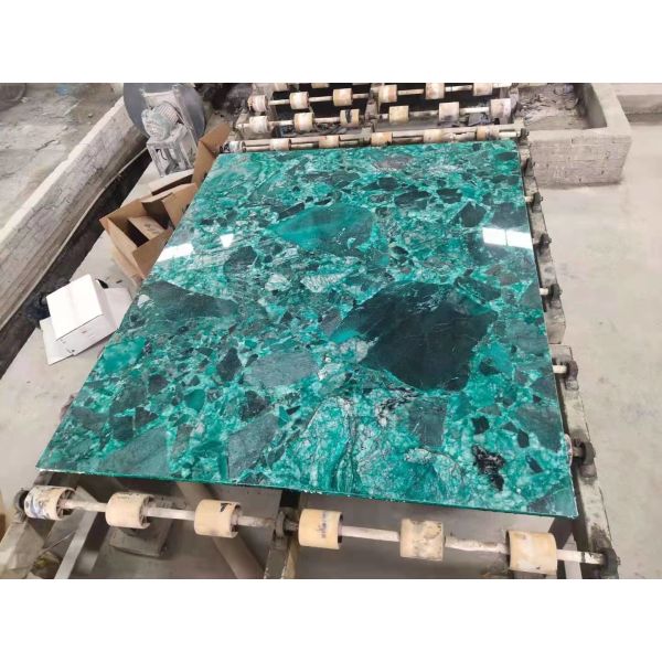 Natural Green Terrazzo Marble Table Top terrazzo kitchen countertops