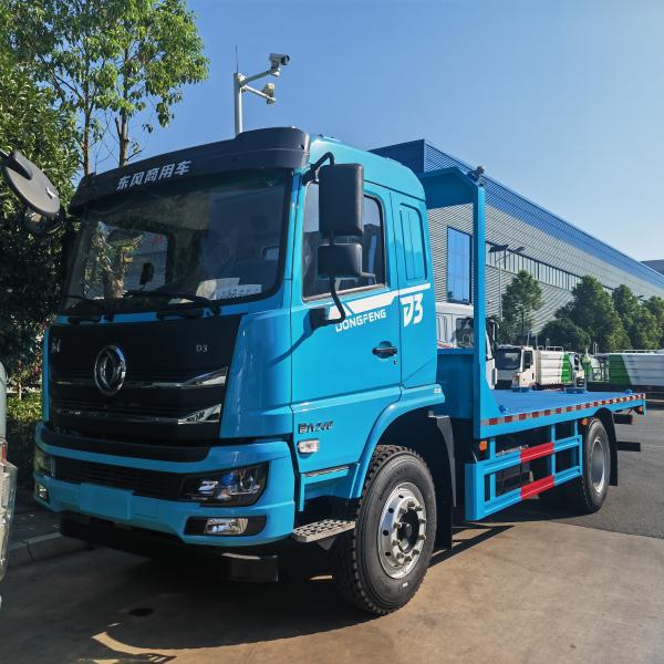 Camión de transporte de contenedores de plataforma Dongfeng de 20 pies con cerraduras giratorias