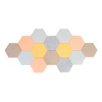 las tejas fonoabsorbentes de la pared del hexágono de 3m m 25m m ACARICIAN el panel acústico